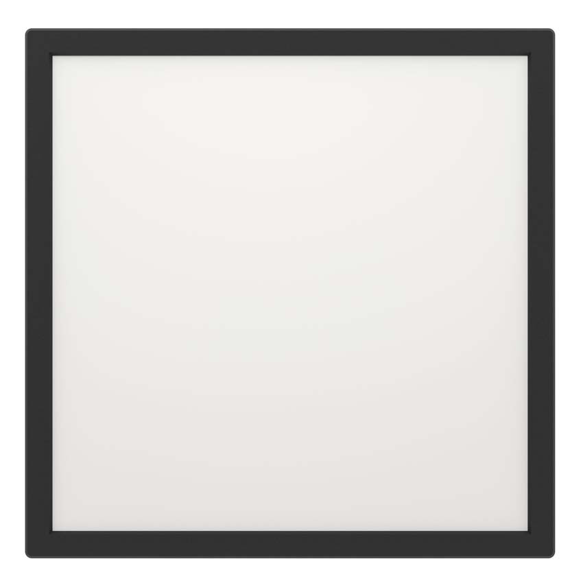 Plafonnier - Noir - 29x29cm - Dimmable - LED - 1x14W - 2700-6500K - télécommande