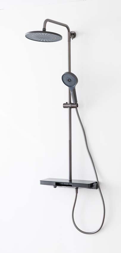 Bad- en doucheset Hudson thermostatisch gunmetal