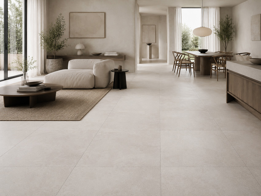 Staal vloer- en wandtegel Pamplona beige