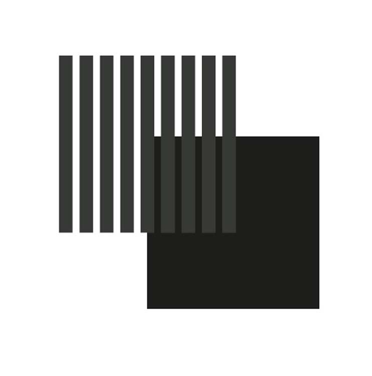 Staal wandpaneel Line up zwart/zwart