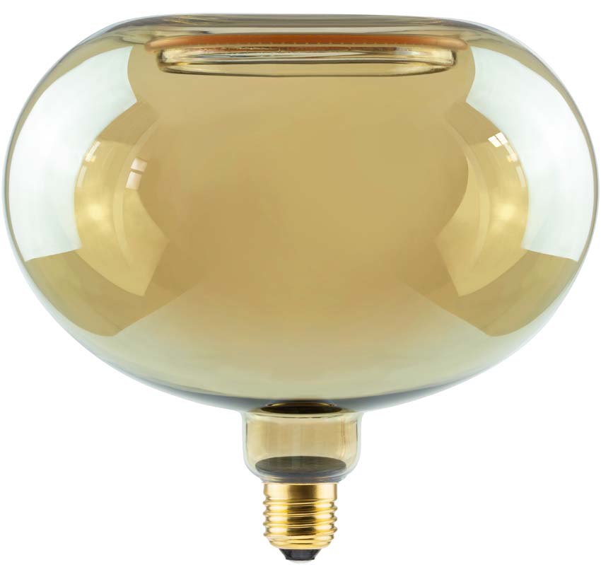 Lampe LED - E27 - Doré - 19x20 cm - Dimmable - 4,5W - 300lm - 2200K