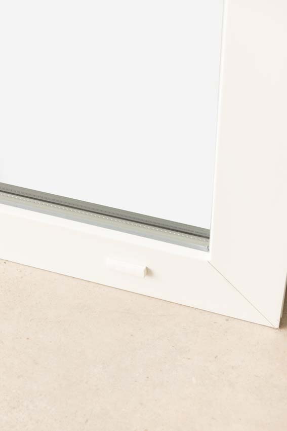 Châssis fixe pvc Deceuninck Elegant Infinity blanc/bl B600xH2100 mm