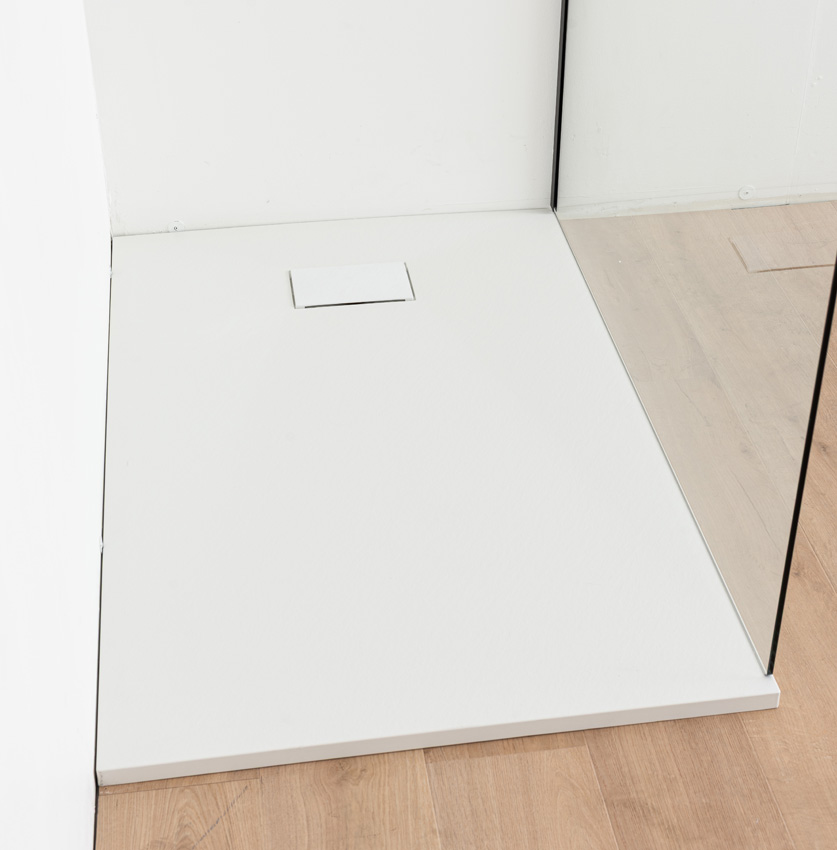 Douchebak Moby SMC mat wit leisteenlook 120x80cm