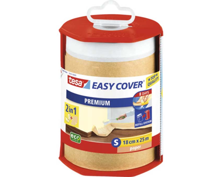 Tesa Easy Cover afdekfolie dispenser 17x2,6 m transparant