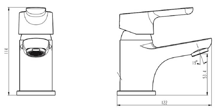 Wastafelkraan Vincent chroom