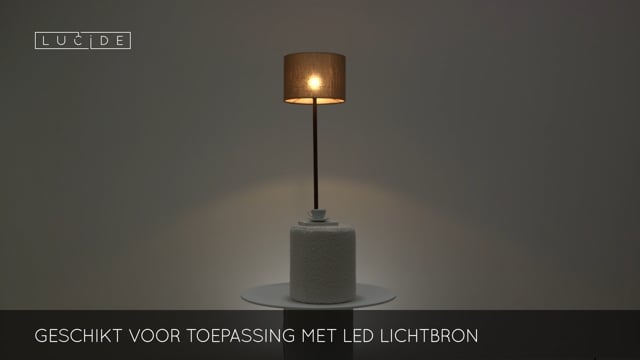 Lucide MAGIUS - Lampadaire - Ø 42 cm - 1xE27 - Bois clair