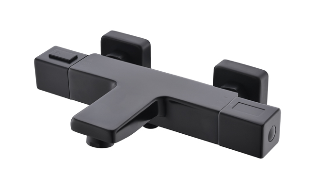 Robinet de baignoire-douche Hazel thermostatique avec cooltouch noir mat