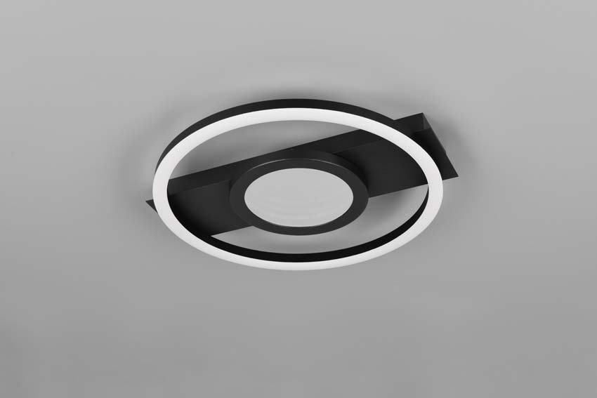 Plafonnière - Zwart - Ø35cm - LED - 1x16W - 3000K