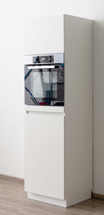 Armoire de cuisine Plenti armoire colonne pour four et réfrigérateur blanc 60x208cm