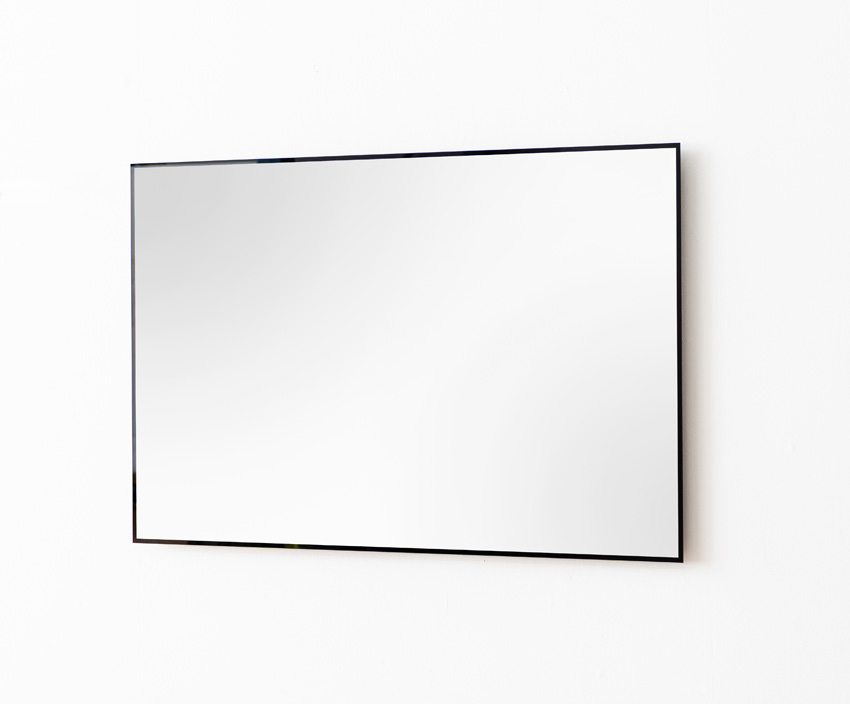 Miroir Tova rectangulaire LED + anti-buée noir 120x80cm