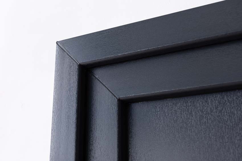 Porte extérieure Lumeo PVC vitrage mat anthracite/blanc 1000x2000mm gauche