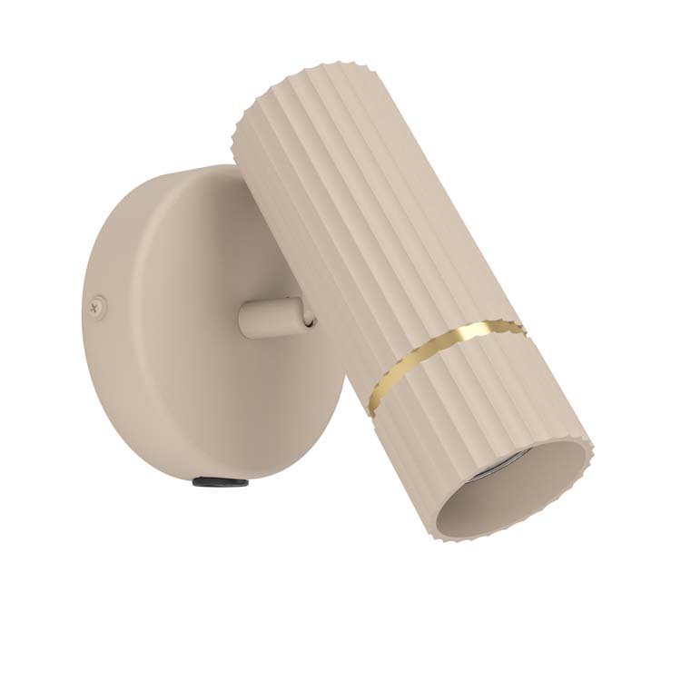 Wandlamp zand beige incl LED lamp 345 lumen
