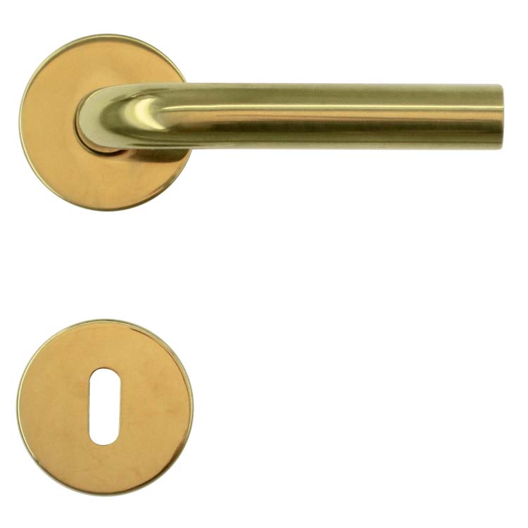 Poignée de porte pro lucera 19mm titanium rosace barbe