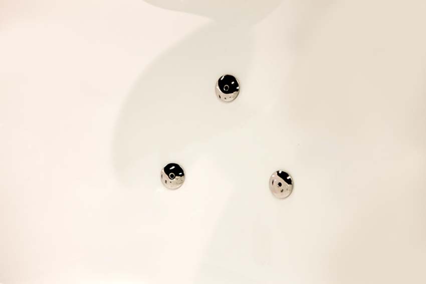 Hoekbad Oliver mat wit met whirlpool 150x150cm