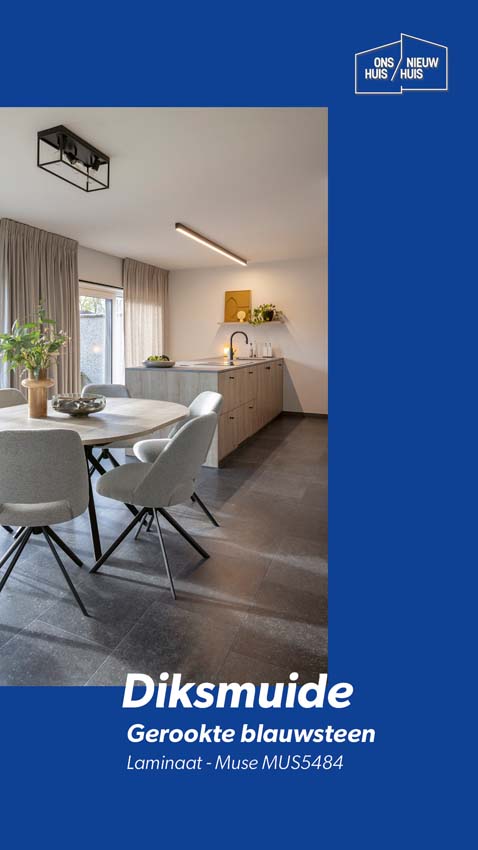 Laminaat Quick-Step Muse 8mm gerookte blauwsteen 120x39,6cm