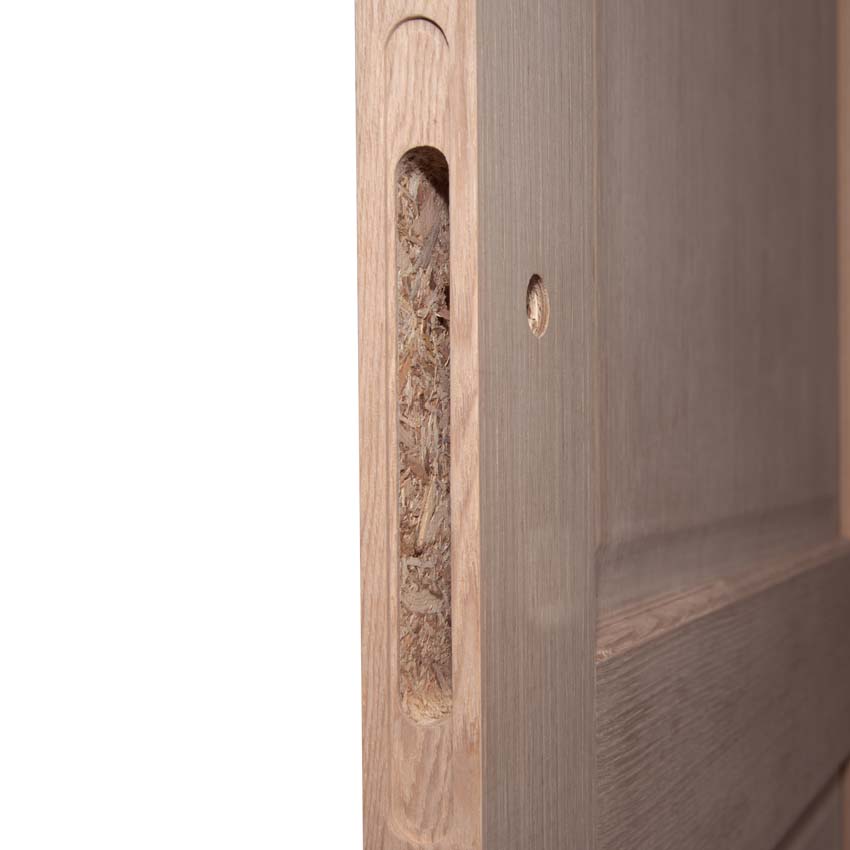 Complete binnendeur Chambord fineer eik 201,5x83cm tubespaan omkeerbaar + deurkast 16,5cm