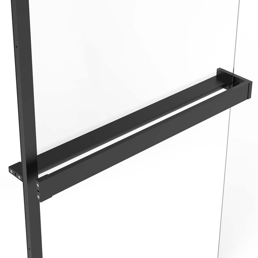 Porte-serviettes suspendu noir mat 160cm