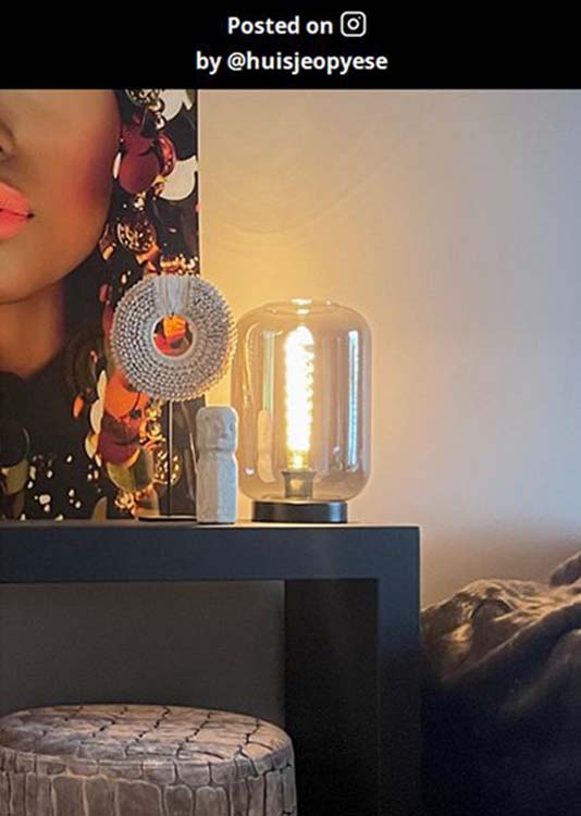 Tafellamp - fumé - Ø22cm - E27 - 40W