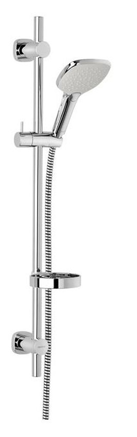 Barre de douche Pine avec douchette à main chrome 78,4cm réglable