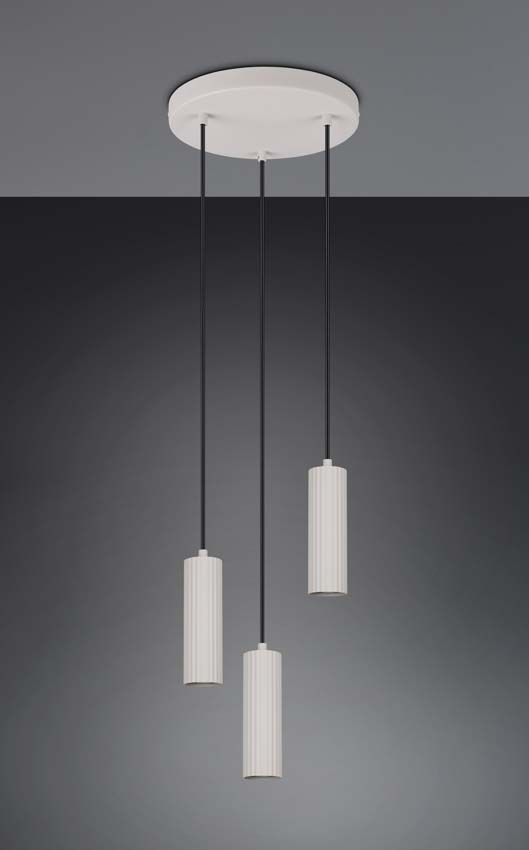 Suspension - Gris - Ø28cm - Dimmable - GU10 - 3x10W