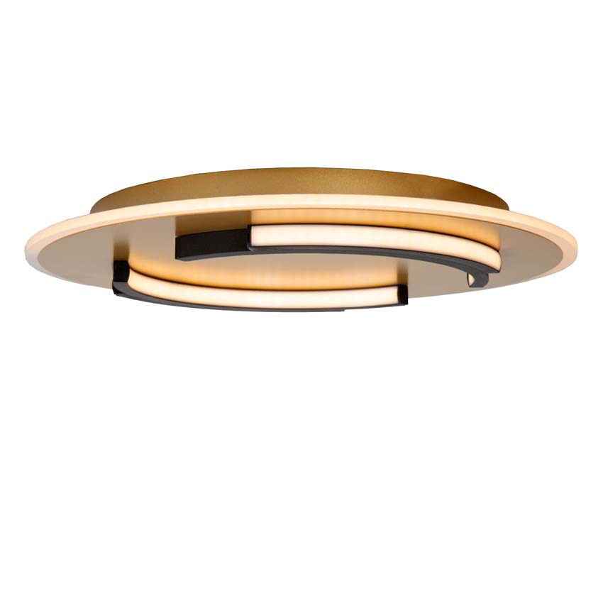 Lucide ANDREAS - Plafonnier - Ø 39,6 cm - LED - 1x30W 2700K - Or Mat / Laiton
