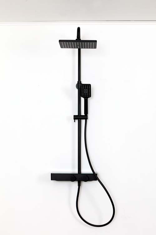 Colonne de douche Milo thermostatique noir mat
