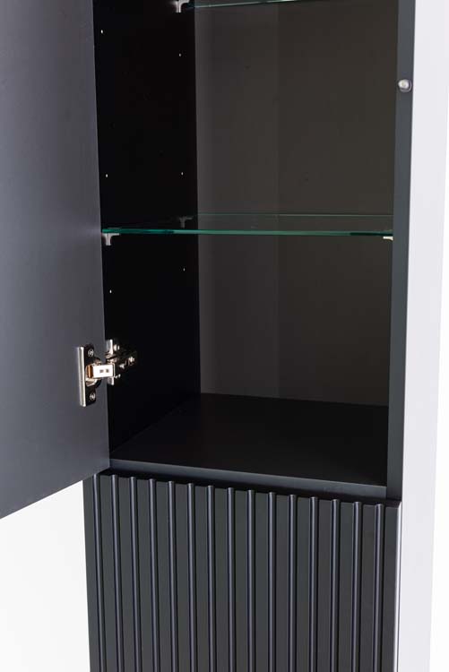 Armoire colonne Sunday noir montage murale 160x35x35cm Armoire colonne Sunday noir montage murale 160x35x35cm
