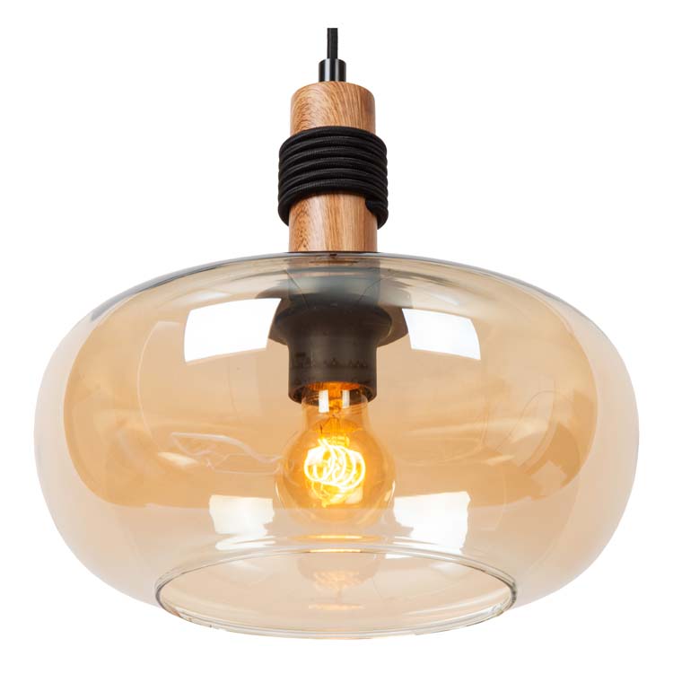 Lucide ILONA - Suspension - Ø 30 cm - 1xE27 - Ambre