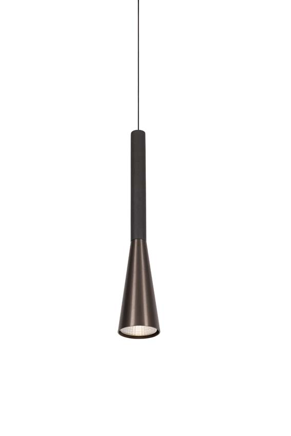 Lucide Premium Joakim - Suspension - Ø7,7cm - LED dimmable - CCT - 1x7W 2700K/4000K - Café