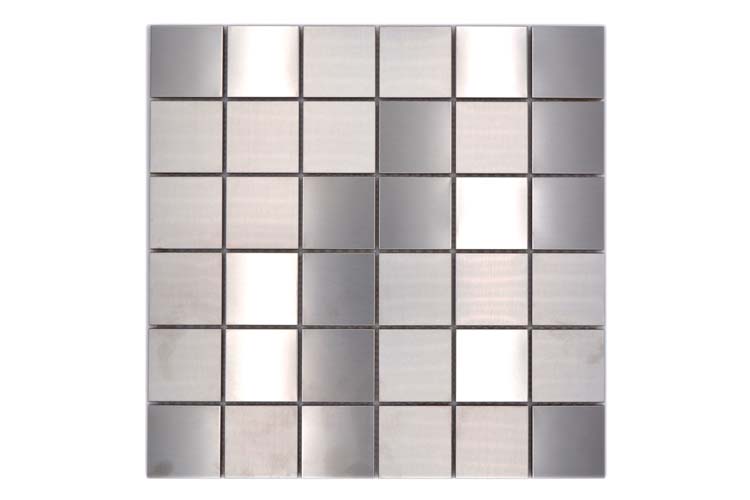 Mosaïque carré argent mat 29,8x29,8cm