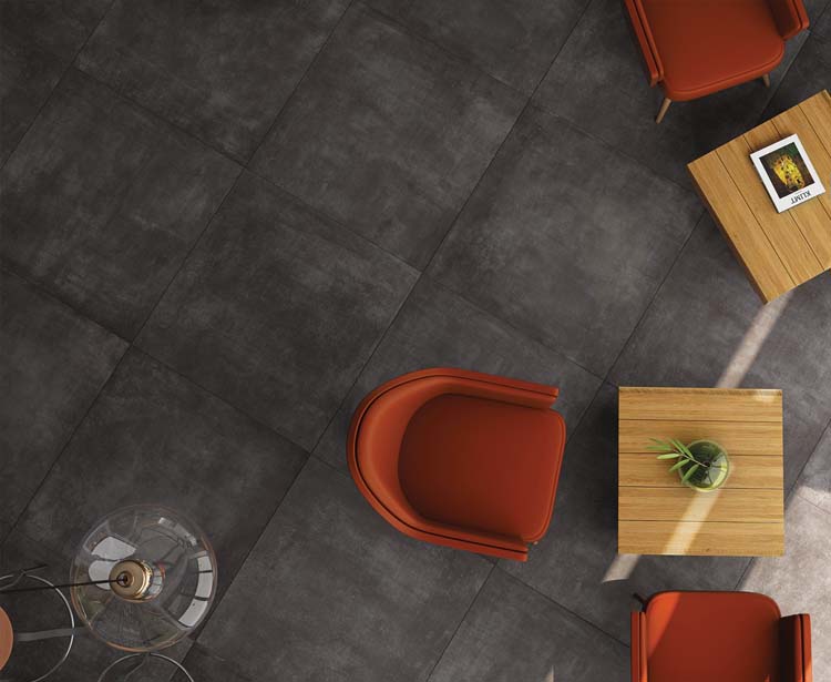 Carrelage de sol et mural Flandres anthracite 45x45cm