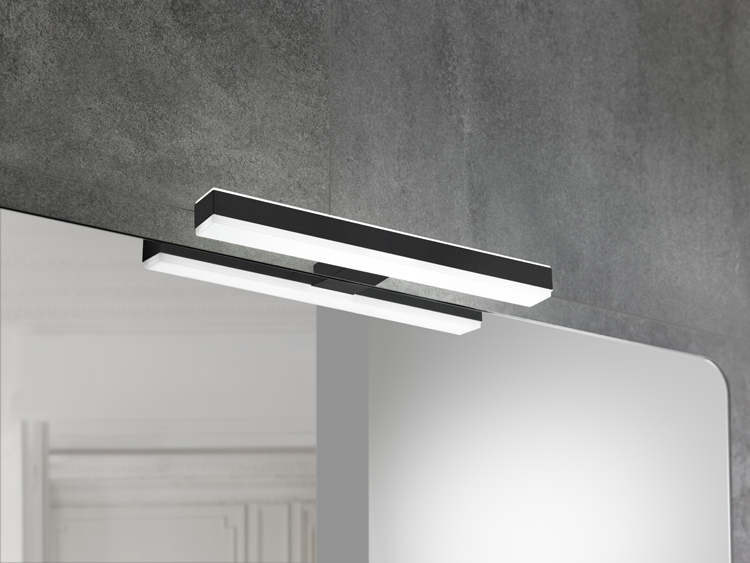 Badkamerverlichting - zwart - 30cm - 8W - 5700K - IP44