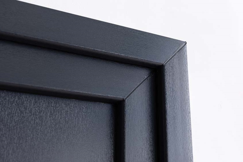 Porte extérieure Lumeo PVC vitrage mat anthracite/blanc 1000x2000mm droite