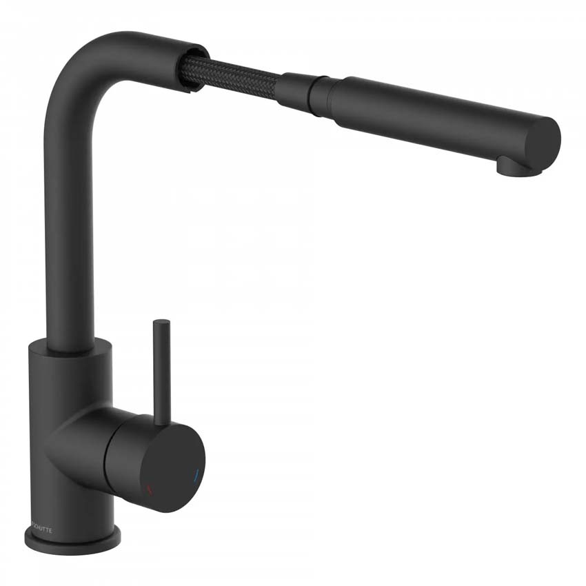 Robinet de cuisine Fynn noir mat avec bec extractible et capteur