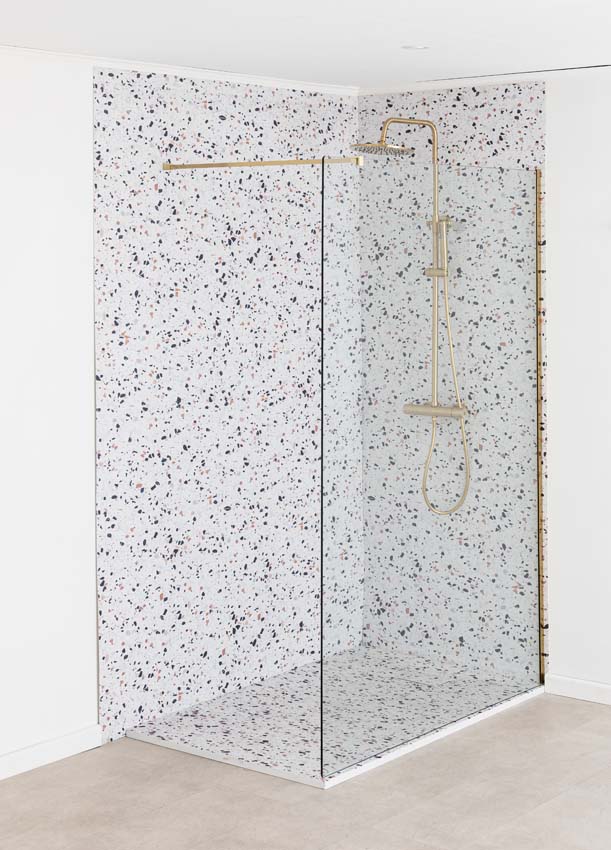 Douchepaneel Milo Slate SMC terrazzo 91,4x243,8cm
