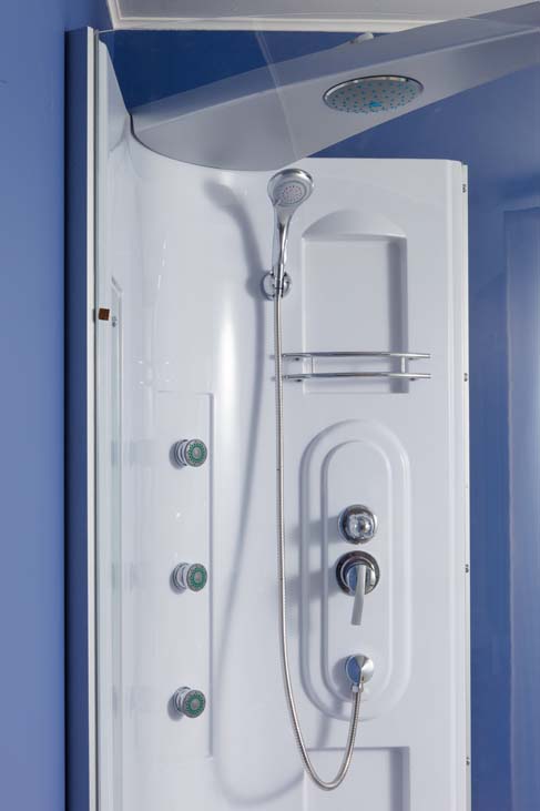 Bad-douche combinatie Alyssa mat wit links 170x80cm