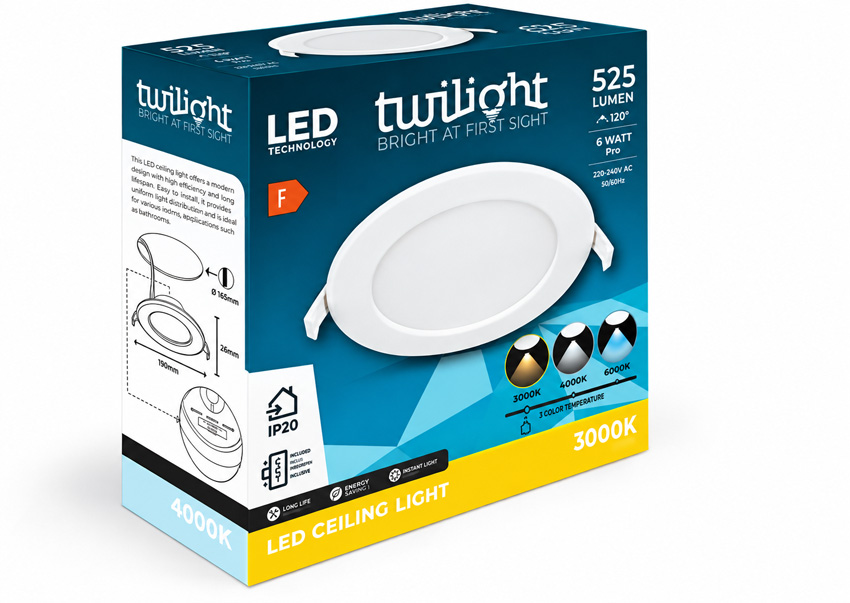 Inbouwspot - wit - LED - 1x6W - CCT - rond