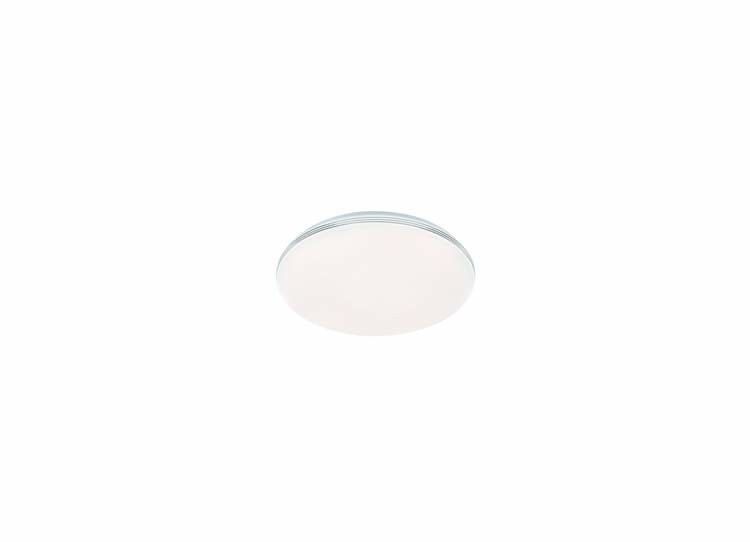 Plafonnier blanc chrome LED 8W 640LM diam 16cm