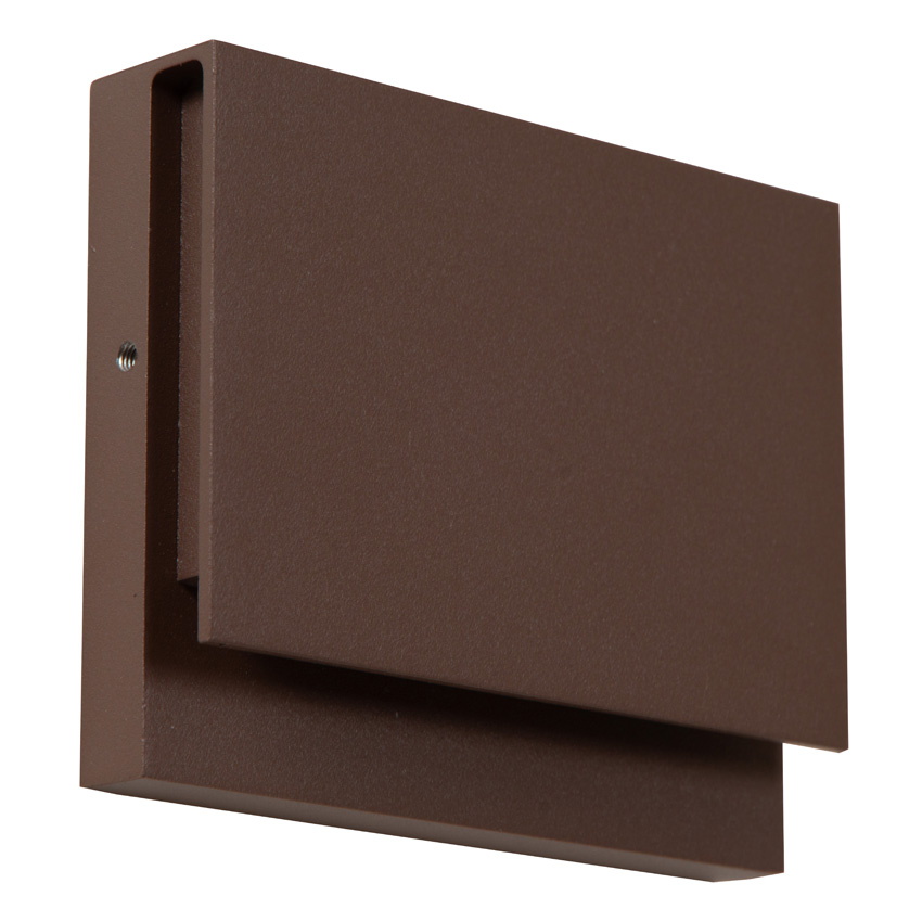 Lucide Essential Lomar - Applique murale intérieur/extérieur - LED - 1x6W - 2700K - IP54 - Brun rouille