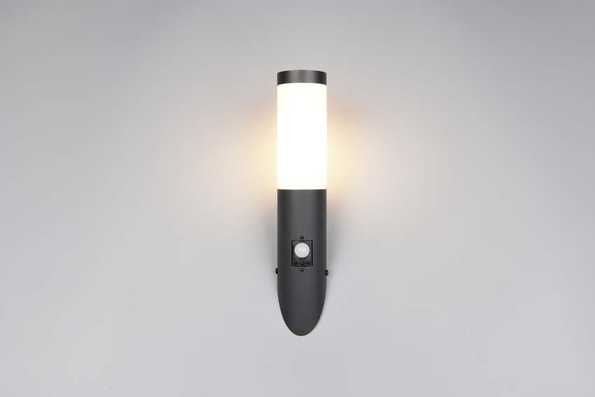 Wandlamp buiten - Zwart - 21x16x24cm - E27 - 1x25W - Sensor