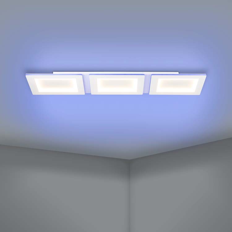 Plafonnier - blanc - 120x30cm - dimmable - LED - 1x42,5W - 2700-6500K + RGB