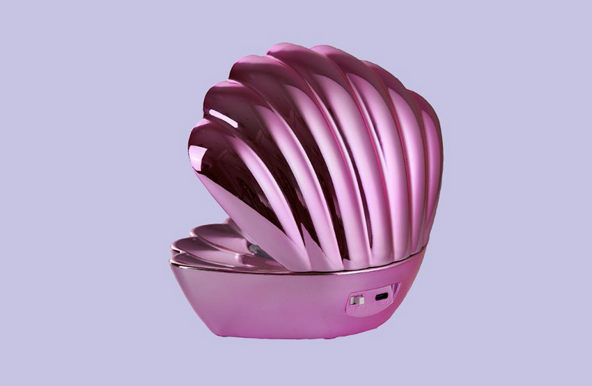 Tafellamp schelp - roze - dimbaar - LED - 1x0,8W - RGB - USB-C