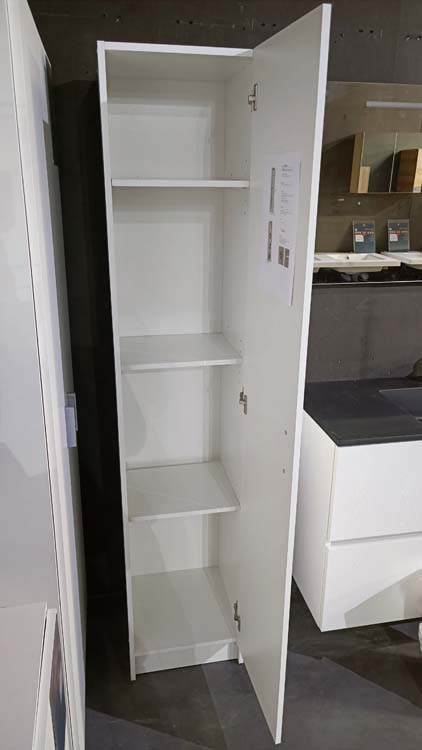 Opbergkast Finn wit staand 180x37x37cm