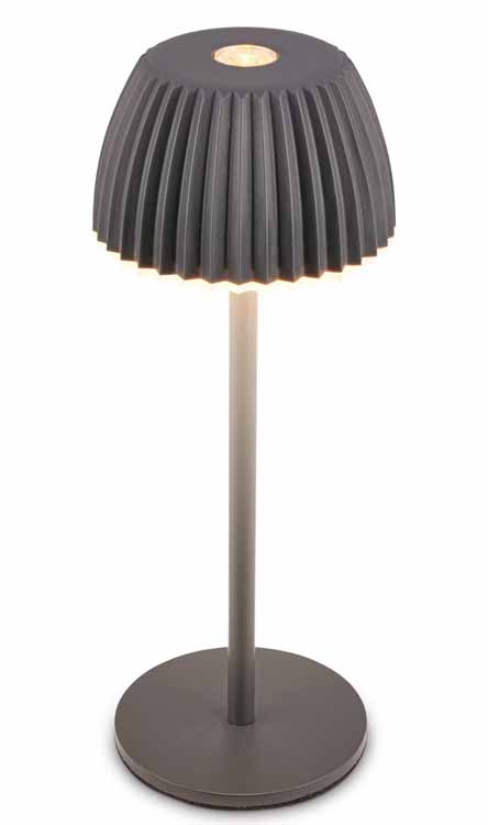 Lampe de table Valera - noir - 15.5cm - dimmable - LED - 1.5W - 2700K - IP44 - USB