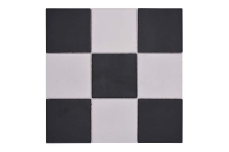 Mozaïek Dambord zwart/wit R10 29,8 x 29,8 cm