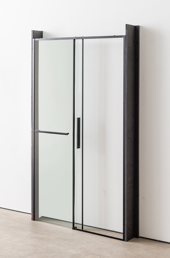 Porte de douche coulissante Ulani noir 138-140x200cm
