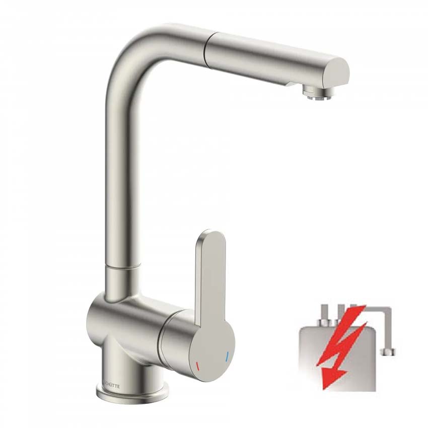 Robinet de cuisine Levi inox avec bec extractible