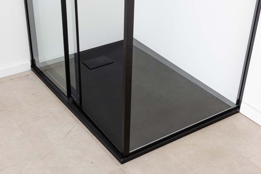 Doucheschuifdeur Ulani zwart 118-120x200cm