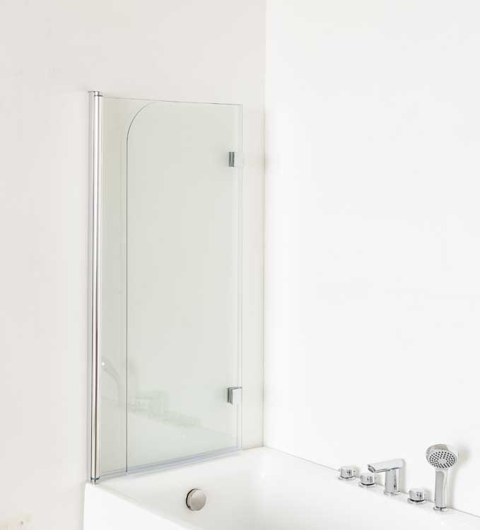 Badwand Asher chroom links/rechts 120x130cm