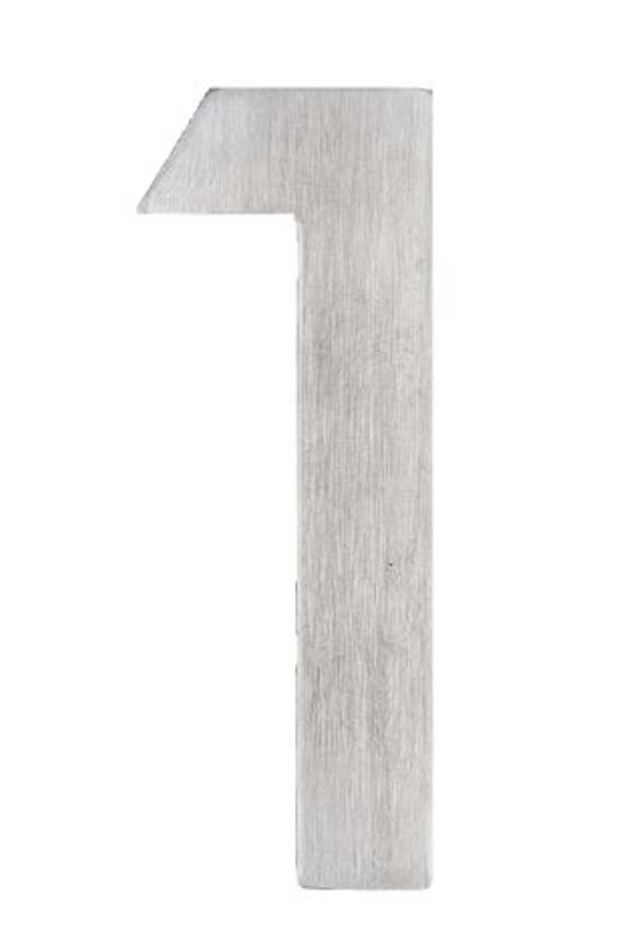 Numéro de maison pro 1 inox plus 5 cm autocollant